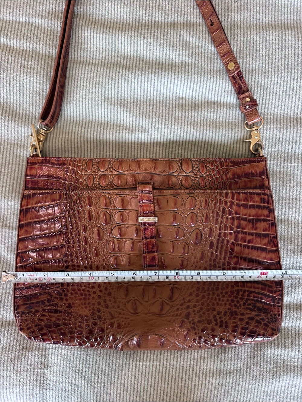 Brahmin Leather Crossbody Shoulder Bag in Pecan Melbourne - Picture 15 of 16